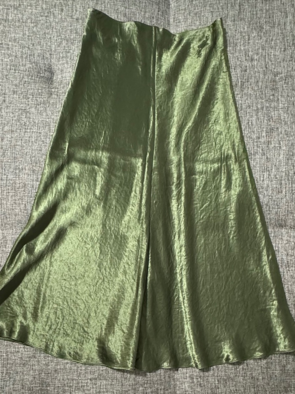 Aritzia Babaton Pieta Satin Midi Skirt Sencha Green 6